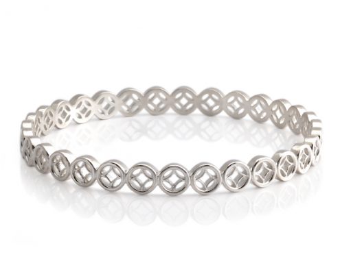 Silver unity bangle