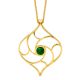 18ct yellow gold pendant with emerald