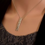 sterling silver rectangle pendant