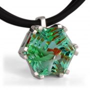 sterling silver marble pendant