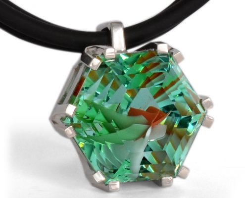 sterling silver marble pendant