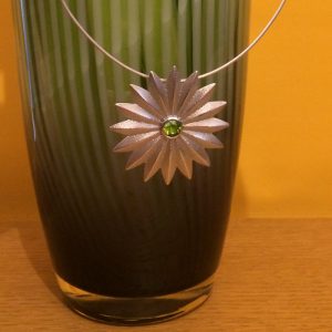 sterling silver pendant with peridot