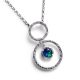sterling silver pendant with circles and opal triplet